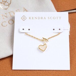 Kendra Scott Ari Heart Music Note Drusy Necklace Gold